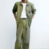 Pantaloni lunghi in stile militare