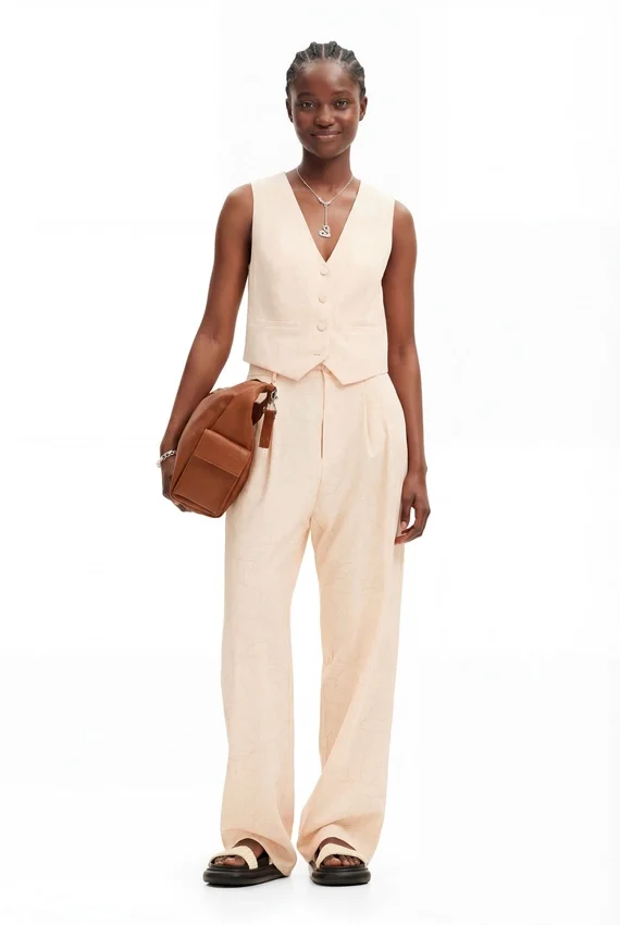 Pantaloni sartoriali a fantasia floreale Pantaloni sartoriali a fantasia floreale