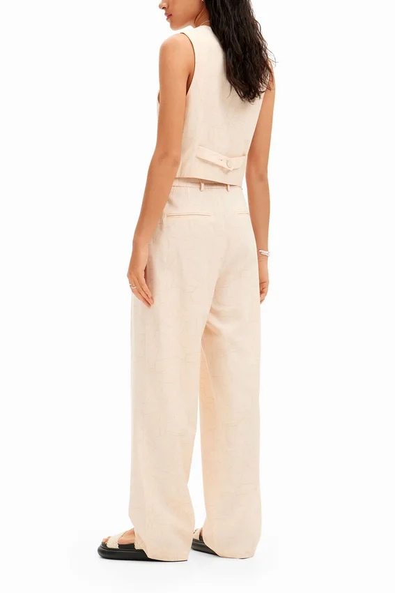 Pantaloni sartoriali a fantasia floreale Pantaloni sartoriali a fantasia floreale