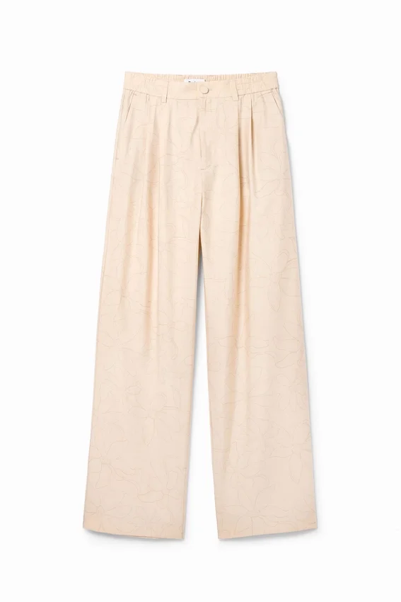 Pantaloni sartoriali a fantasia floreale Pantaloni sartoriali a fantasia floreale