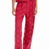 Pantaloni sartoriali in pizzo floreale Pantaloni sartoriali in pizzo floreale