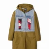 Parka ibrido ricamato 2 in 1 Parka ibrido ricamato 2 in 1