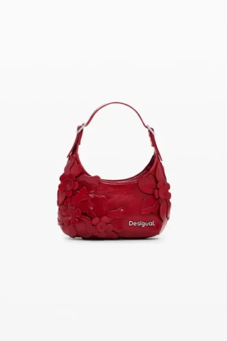 Borsa piccola con applicazioni floreali