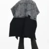 Poncho in denim ibrido
