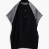 Poncho in denim ibrido