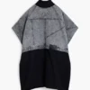 Poncho in denim ibrido