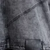 Poncho in denim ibrido