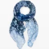 Sciarpa rettangolare con toppe in denim