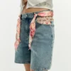 Shorts in denim ricamati