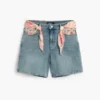 Shorts in denim ricamati