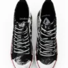 Sneaker alta con plateau in tartan