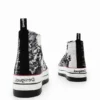 Sneaker alta con plateau in tartan