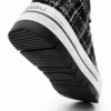 Sneaker alta con plateau in tartan