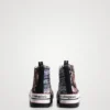 Sneaker alte con plateau e Patchwork asiatico