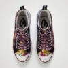 Sneaker alte con plateau e Patchwork asiatico