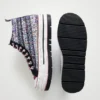 Sneaker alte con plateau e Patchwork asiatico