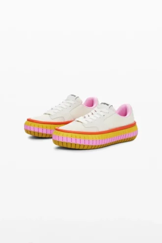 Sneaker con suola multicolore
