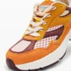 Sneaker da corsa in pelle crosta Patchwork
