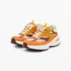 Sneaker da corsa in pelle crosta Patchwork