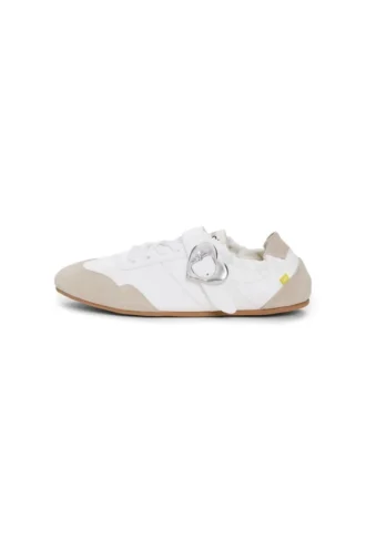 Sneaker in pelle con fibbia