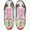 Sneaker patchwork con stampa animalier
