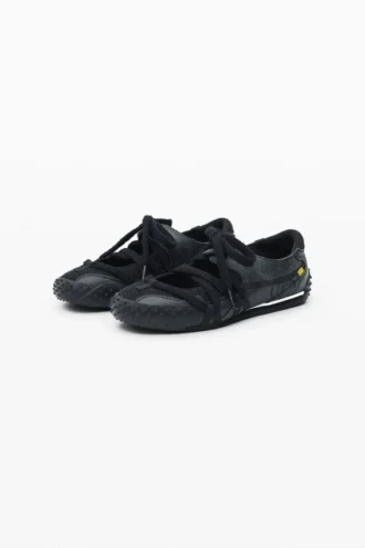 Sneaker stringate in pelle