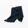 Stivaletto con patta in denim