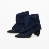 Stivaletto con patta in denim