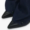 Stivaletto con patta in denim