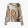 T-shirt a collo alto con cavallo