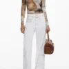 T-shirt a collo alto con cavallo