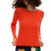 T-shirt a costine con logo