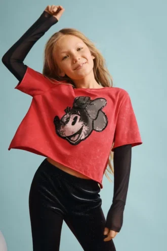 T-shirt a doppia manica Minnie Mouse™