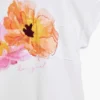T-shirt a maniche corte con fiori ricamati T-shirt a maniche corte con fiori ricamati