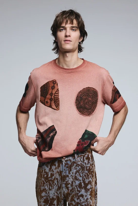T-shirt a maniche corte Patchwork T-shirt a maniche corte Patchwork