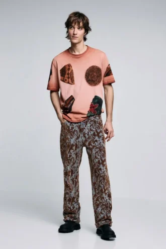 T-shirt a maniche corte Patchwork