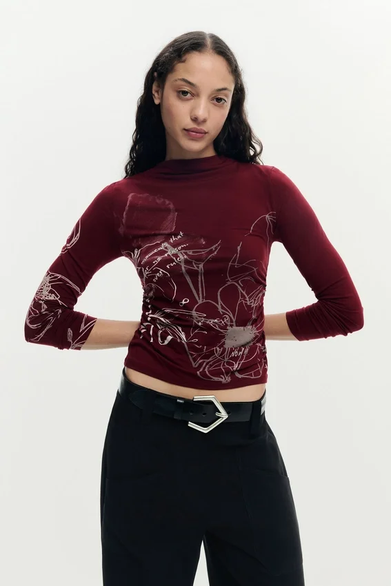 T-shirt a maniche lunghe stampata T-shirt a maniche lunghe stampata