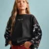 T-shirt a maniche tre quarti con stelle