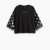 T-shirt a maniche tre quarti con stelle