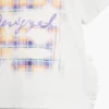 T-shirt a quadri a maniche corte