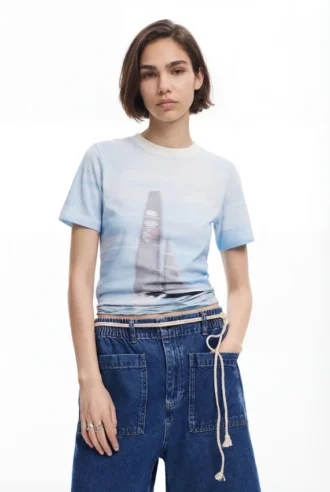 T-shirt American Magic con barca a vela