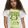 T-shirt bicolore con Mickey e Minnie Mouse™