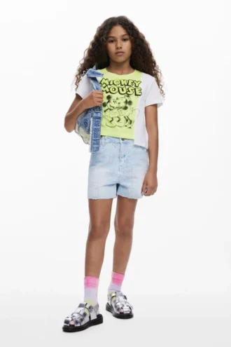 T-shirt bicolore con Mickey e Minnie Mouse™