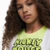 T-shirt bicolore con Mickey e Minnie Mouse™
