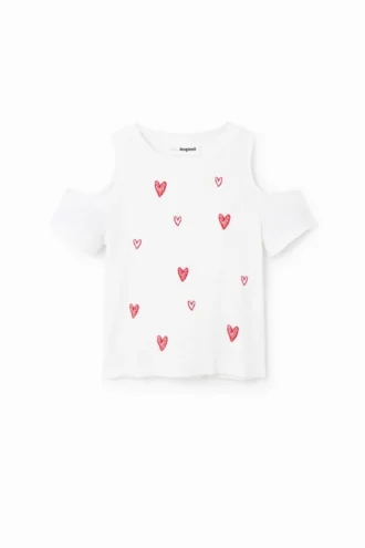 T-shirt con cuore ritagliato