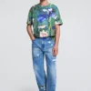 T-shirt con fiori