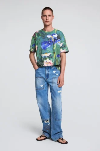 T-shirt con fiori