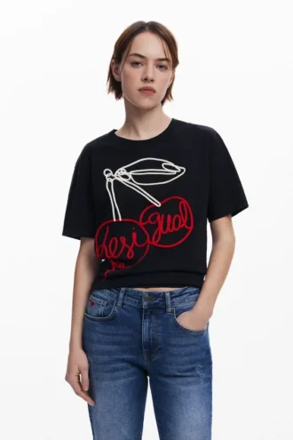 T-shirt con lacci Cherry