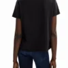 T-shirt con logo lucido