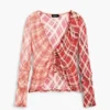 T-shirt con scollo arricciato